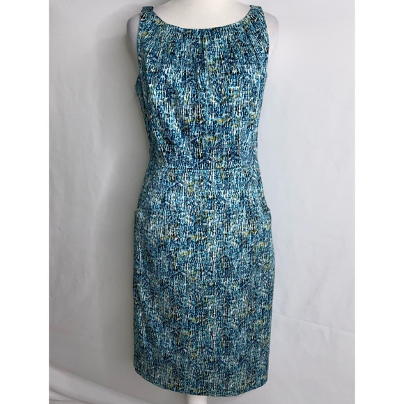Worthington Turquoise Sleeveless Dress Pockets 4 - Picture 2 of 11